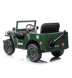 4x4 électrique enfant Jeep Willys 12V vert armée | Euro Import Moto