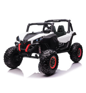 Buggy Électrique Enfant DAKOTA BLANC 12V – Tout-Terrain & Sécurisé