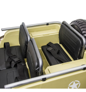 MINI VOITURE JEEP WILLYS 3 PLACES 24V avec pneu EVA