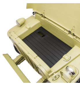 MINI VOITURE JEEP WILLYS 3 PLACES 24V avec pneu EVA