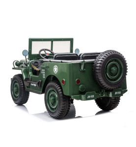 MINI VOITURE JEEP WILLYS 3 PLACES 24V avec pneu EVA