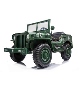 MINI VOITURE JEEP WILLYS 3 PLACES 24V avec pneu EVA