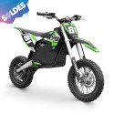 Dirtbike électrique enfant NRJ 1000W 12/10 Vert