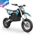 Moto enfant électrique lithium NRJ 1000W 12/10 Bleu