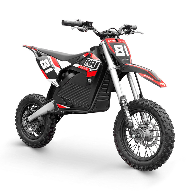 Dirtbike électrique pour enfant 1000 Watts lithium NRJ 1000 12/10 Rouge - vue 2