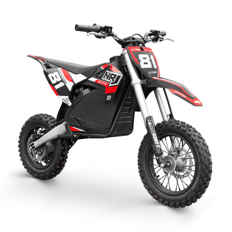 Dirtbike électrique pour enfant 1000 Watts lithium NRJ 1000 12/10 Rouge