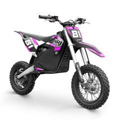 Dirt bike enfant électrique lithium 1000W NRJ 12/10 Rose