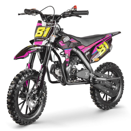 Moto pocket 50cc pour enfant MX STORM Rose