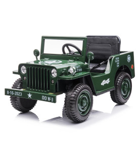 4x4 électrique enfant Jeep Willys 12V vert armée | Euro Import Moto