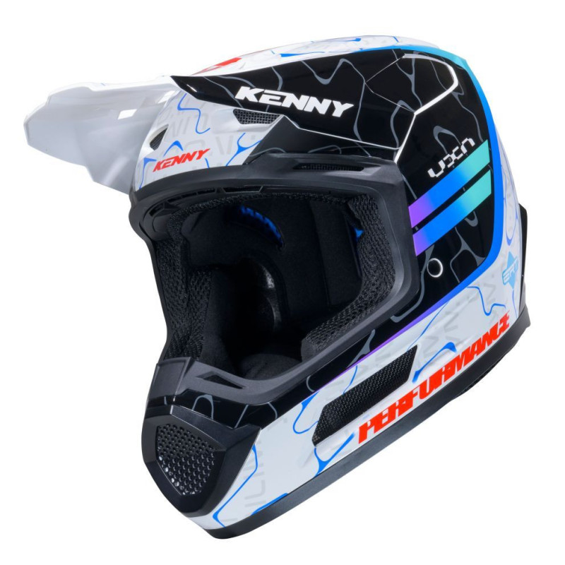 Casque cross Kenny PERFORMANCE 2026 - Bleu / Blanc