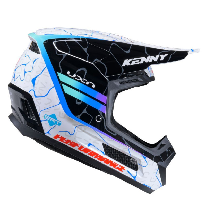 Casque cross Kenny PERFORMANCE 2026 - Bleu / Blanc - vue 2