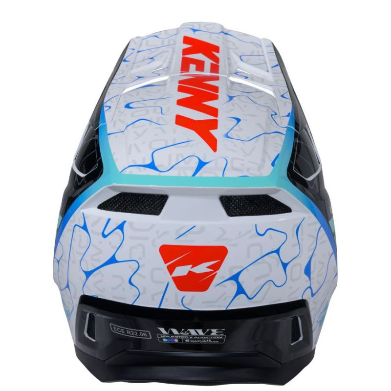 Casque cross Kenny PERFORMANCE 2026 - Bleu / Blanc - vue 3