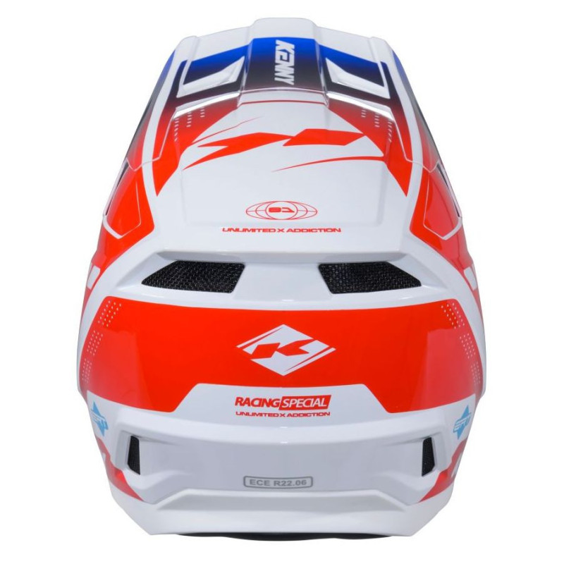 Casque cross Kenny PERFORMANCE 2026 - Rouge / Bleu - vue 3