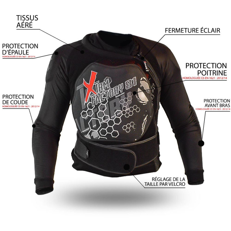Gilet de protection enfant homologué XTRM FACTORY 81 - vue 3