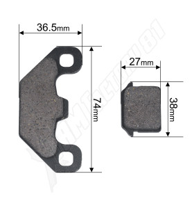 Plaquette de frein AV minicross 50cc 2t 9.5cv