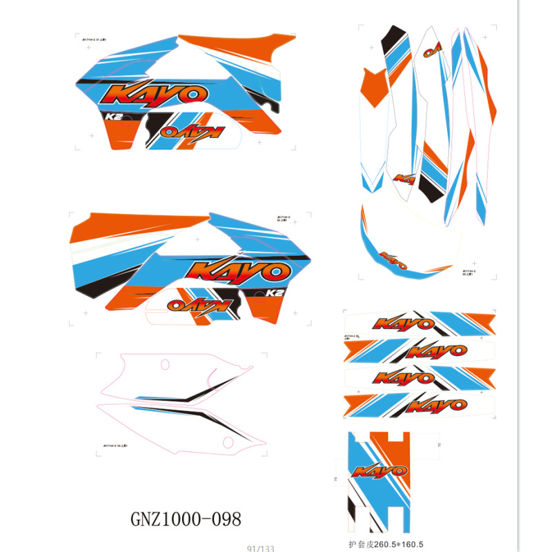 Pièces détachées - MOTOCROSS KAYO 250 K2 - Stickers