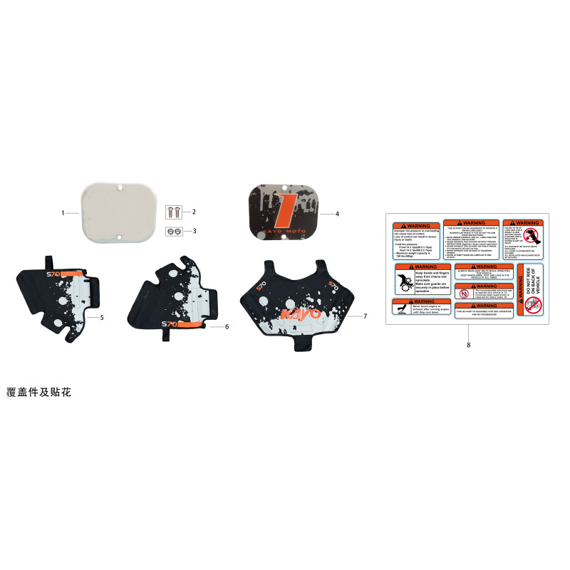 Pièces détachées - KART KAYO S70 - CARENAGES