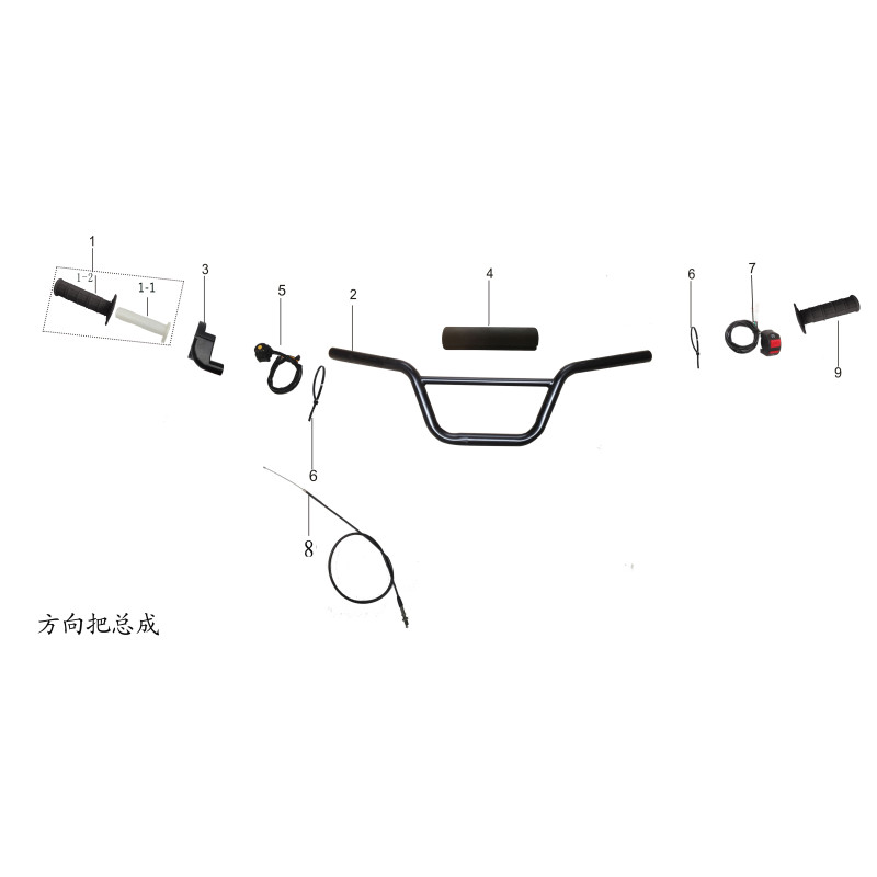 Pièces détachées - DIRT BIKE KAYO TS90 - GUIDON
