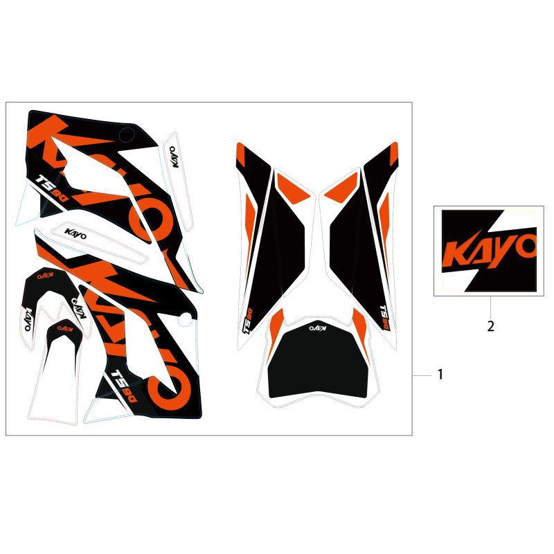 Pièces détachées - DIRT BIKE KAYO TS90 - STICKER
