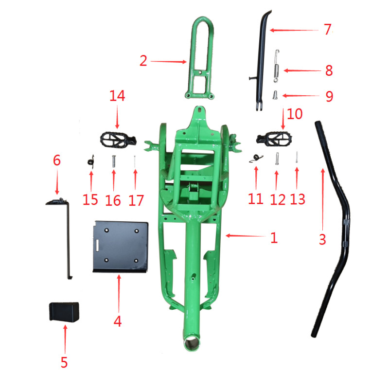 Pièces détachées - DIRT BIKE NRJ 5000W 17/14 - CHASSIS