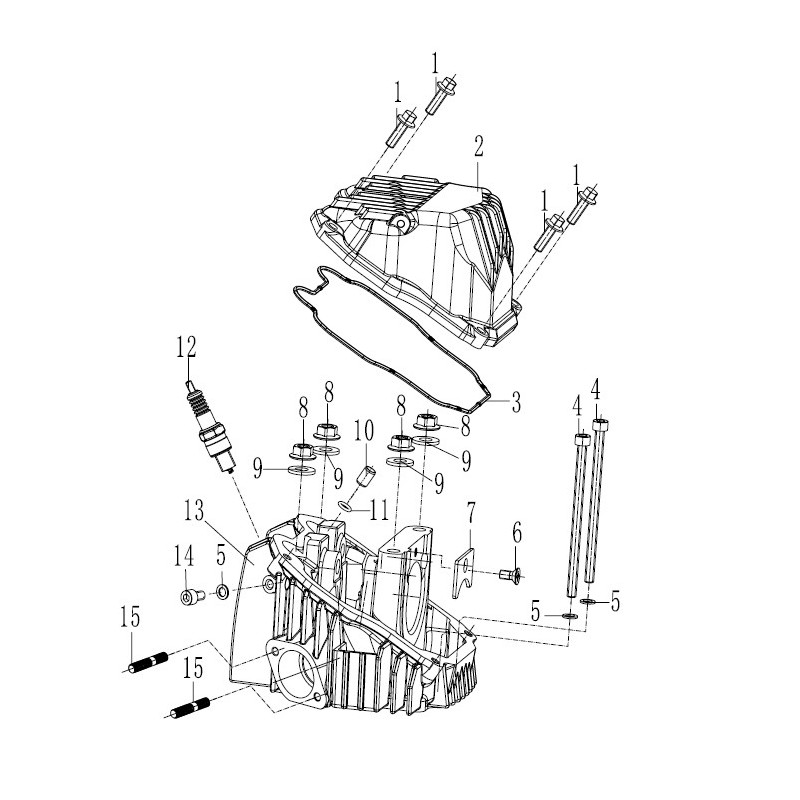 Pièces détachées - DIRT BIKE KAYO TT190R - CULASSE