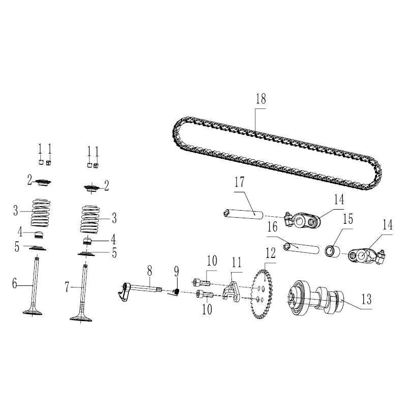 Pièces détachées - DIRT BIKE KAYO TT190R - SOUPAPES