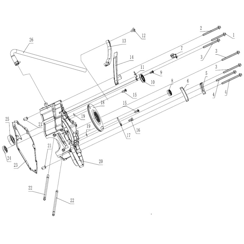 Pièces détachées - DIRT BIKE KAYO TT190R - CARTER GAUCHE
