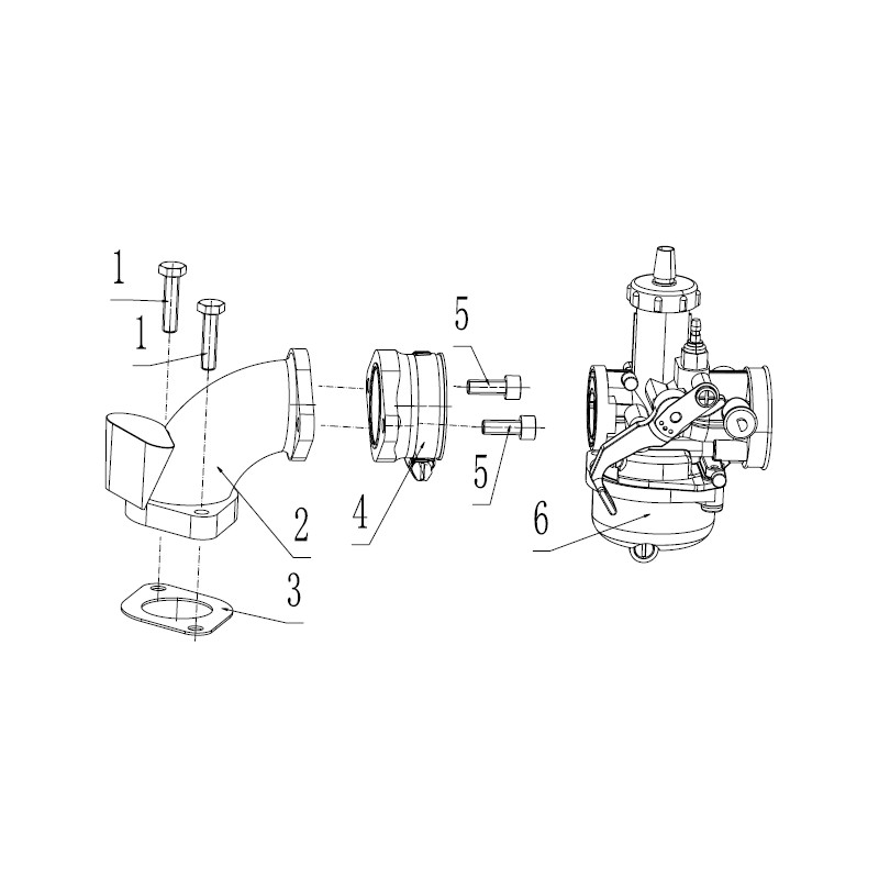 Pièces détachées - DIRT BIKE KAYO TT190R - CARBURATION