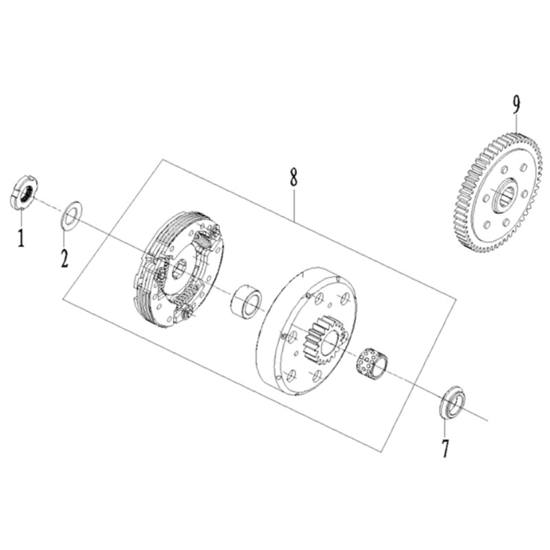 Pièces détachées - DIRT BIKE KAYO KMB60 20TH ANNIV - EMBRAYAGE