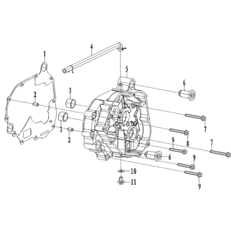 Pièces détachées - DIRT BIKE KAYO KMB60 20TH ANNIV - CARTER MOTEUR DROIT