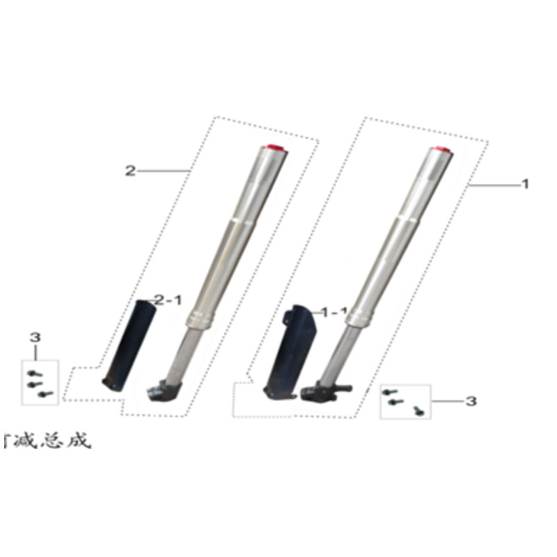 Pièces détachées - DIRT BIKE KAYO KT50 20EM - FOURCHE