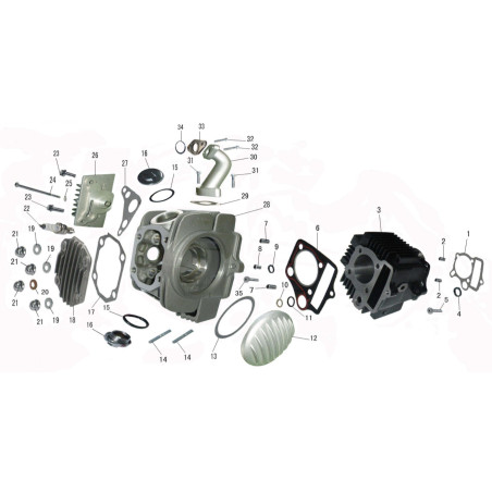 Pièces détachées pour QUAD SPORTIF 110CC LUXE  EuroImportMoto Dirt