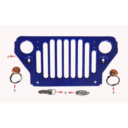 Pièces détachées - JEEP ENFANT 150CC AUTO 1+1 - Calandre, clignotant avant