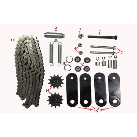 Pièces détachées - JEEP ENFANT 150CC AUTO 1+1 - Chaine