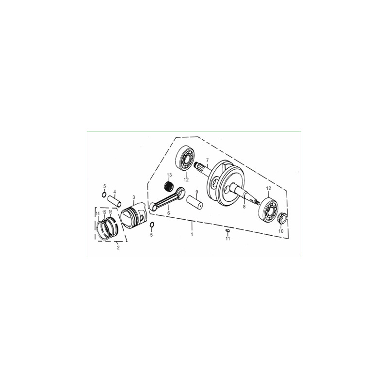 Pièces détachées - QUAD KAYO PREDATOR 110 (AT110) - Embiellage