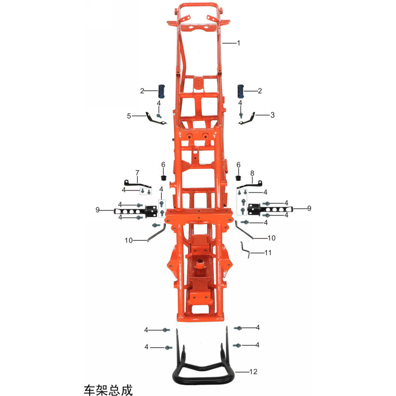 Pièces détachées - QUAD KAYO A150 - Chassis