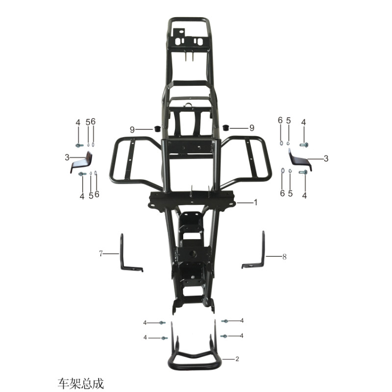 Pièces détachées - QUAD KAYO AY70 - Chassis