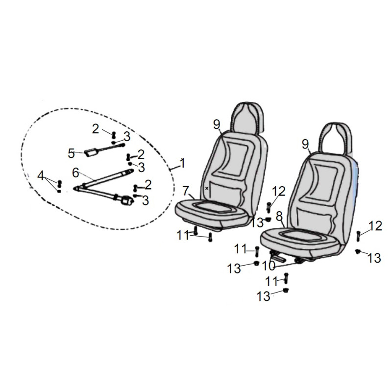 L / Sièges et ceinture